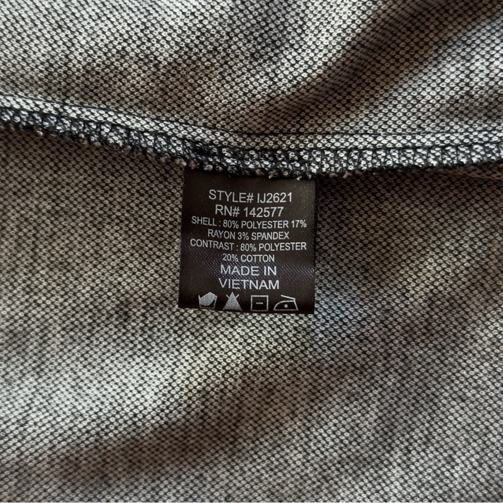 Iris Los Angeles Gray Plaid Longline Blazer Jacket Size M Open Front Career Chic - Picture 6 of 9